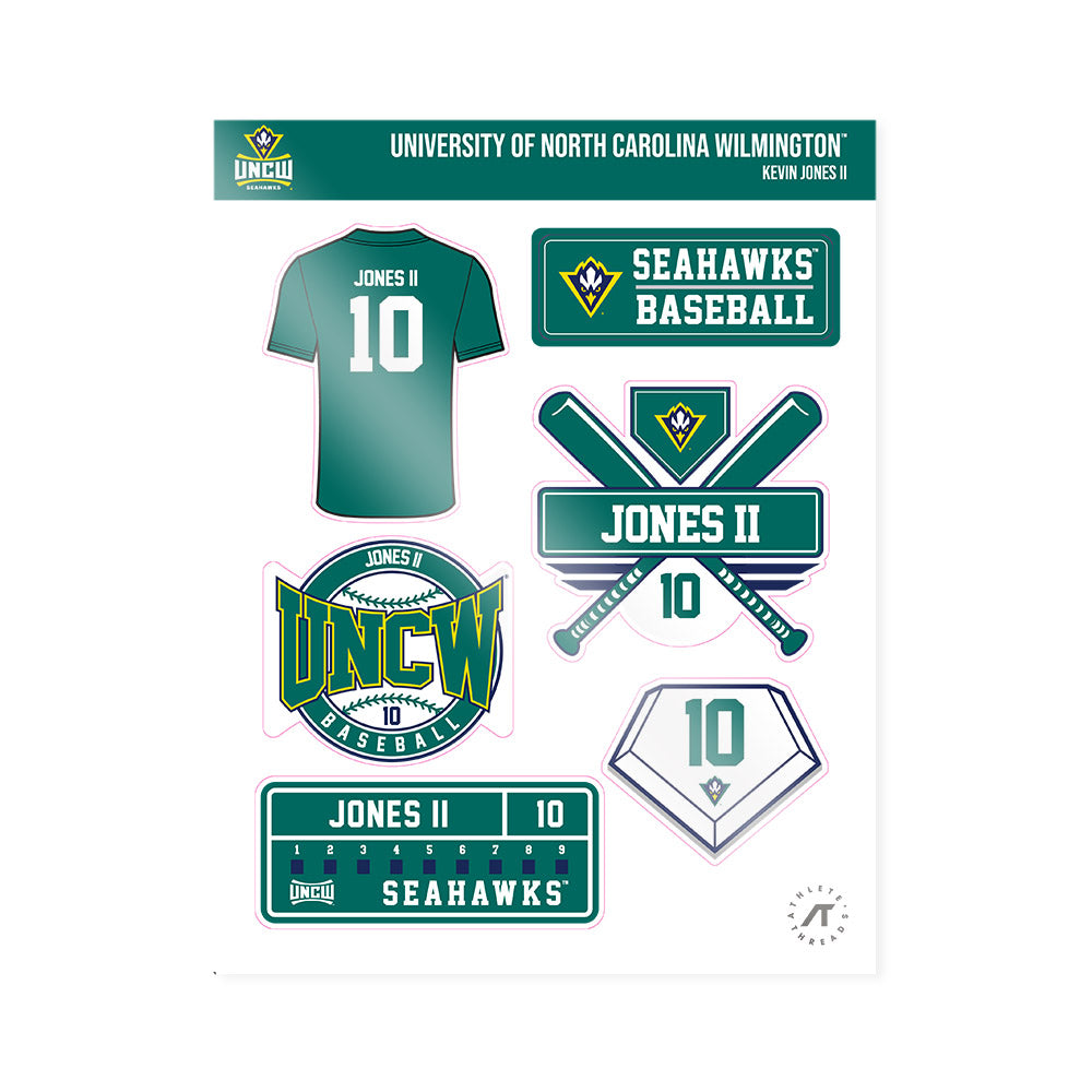 UNC Wilmington - NCAA Baseball : Kevin Jones II - Sticker Sheet-0