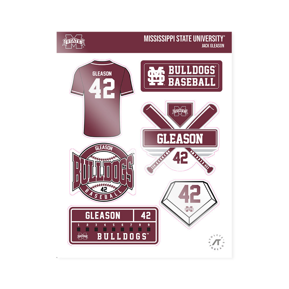 Mississippi State - NCAA Baseball : Jack Gleason - Sticker Sheet-0