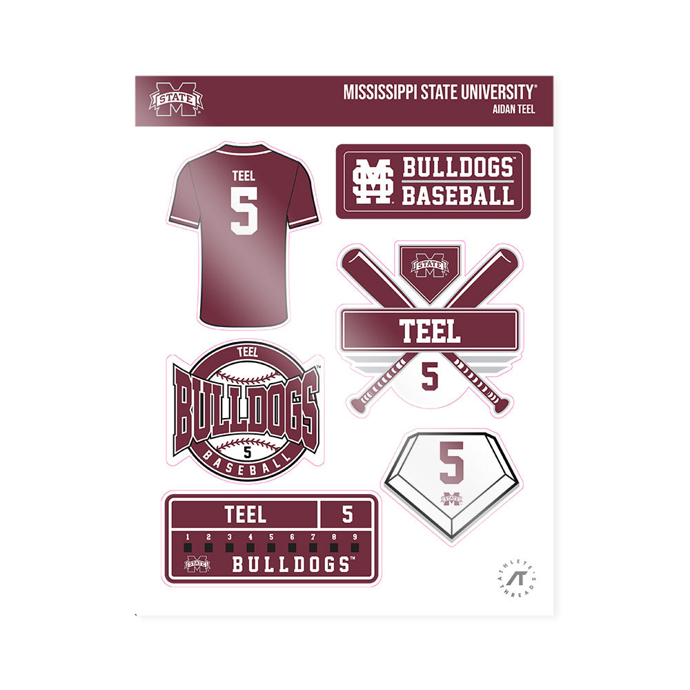 Mississippi State - NCAA Baseball : Aidan Teel - Sticker Sheet-0