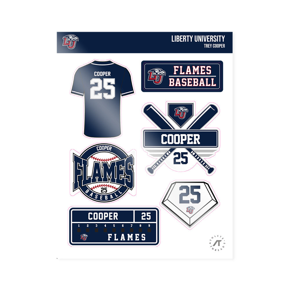 Liberty - NCAA Baseball : Trey Cooper - Sticker Sheet-0