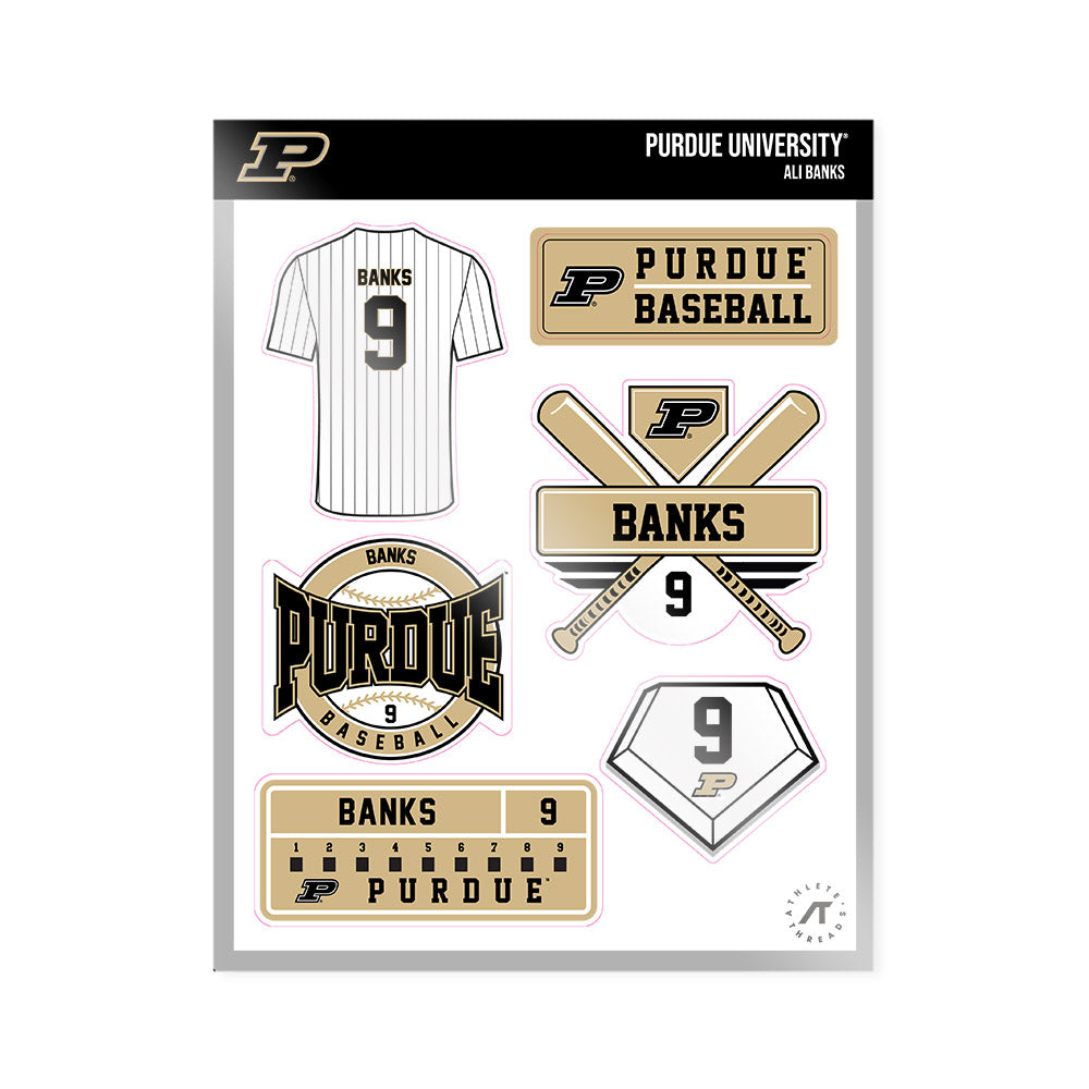 Purdue - NCAA Baseball : Ali Banks - Sticker Sheet-0