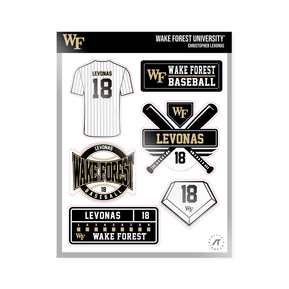 Wake Forest - NCAA Baseball : Christopher Levonas - Sticker Sheet-0