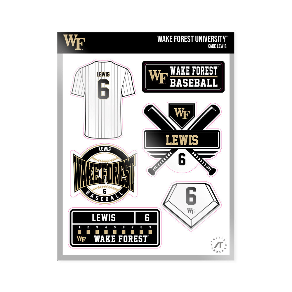 Wake Forest - NCAA Baseball : Kade Lewis - Sticker Sheet-0