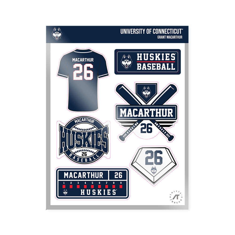 UConn - NCAA Baseball : Grant MacArthur - Sticker Sheet-0