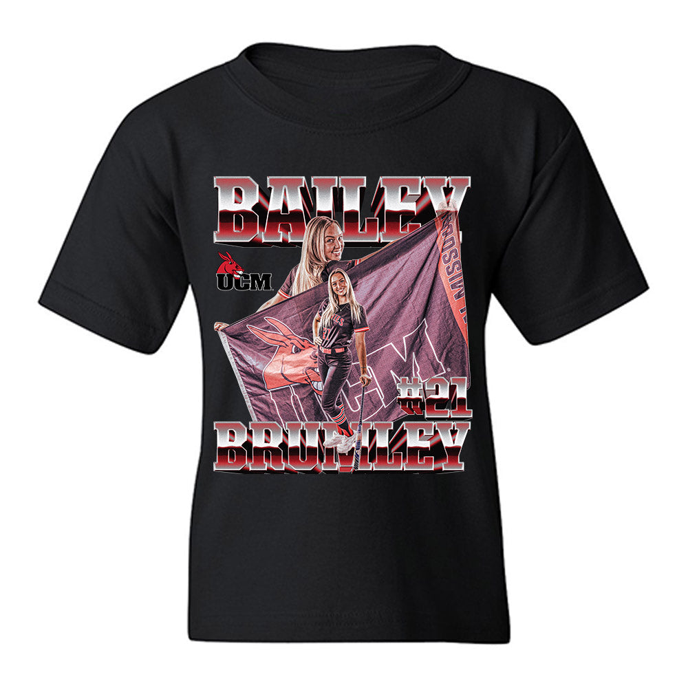 UCM - NCAA Softball : Bailey Brumley - Player Collage Youth T-Shirt-0