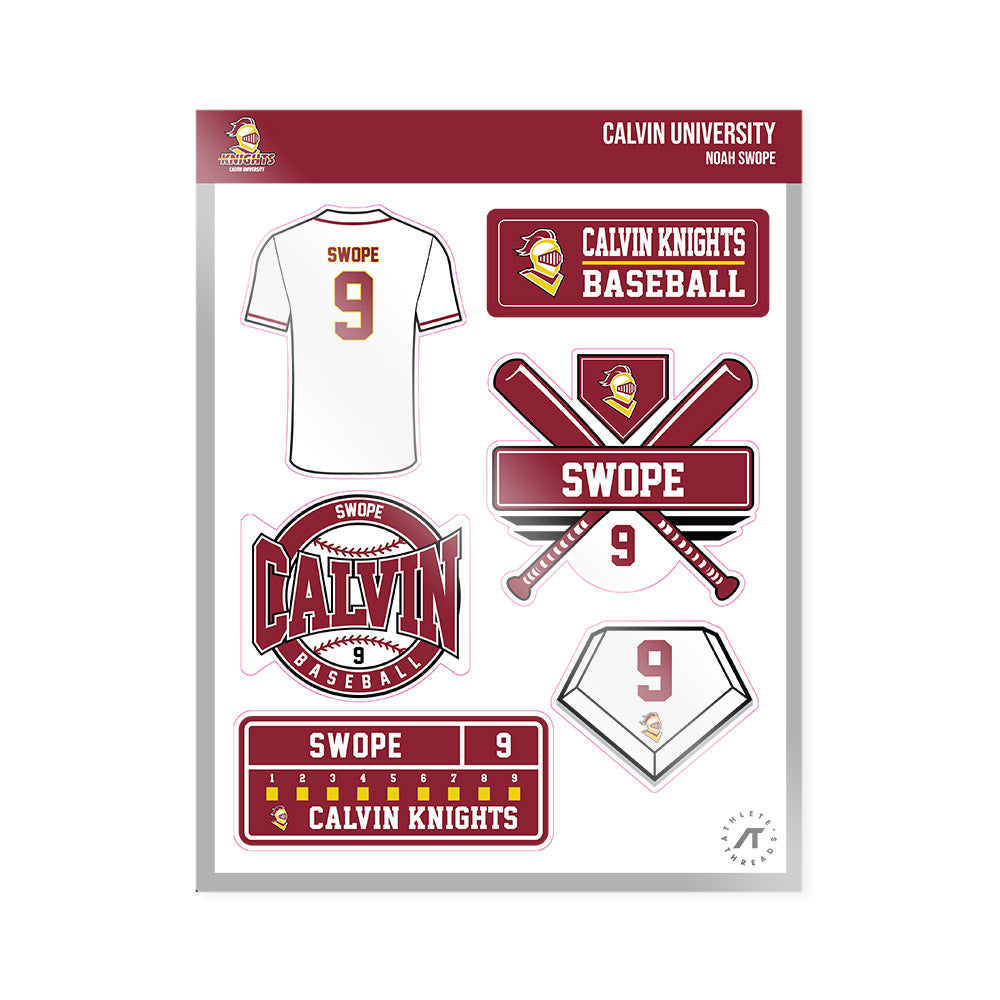 Calvin - NCAA Baseball : Noah Swope - Sticker Sheet-0