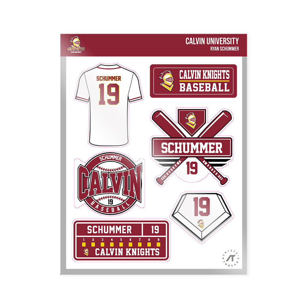 Calvin - NCAA Baseball : Ryan Schummer - Sticker Sheet-0