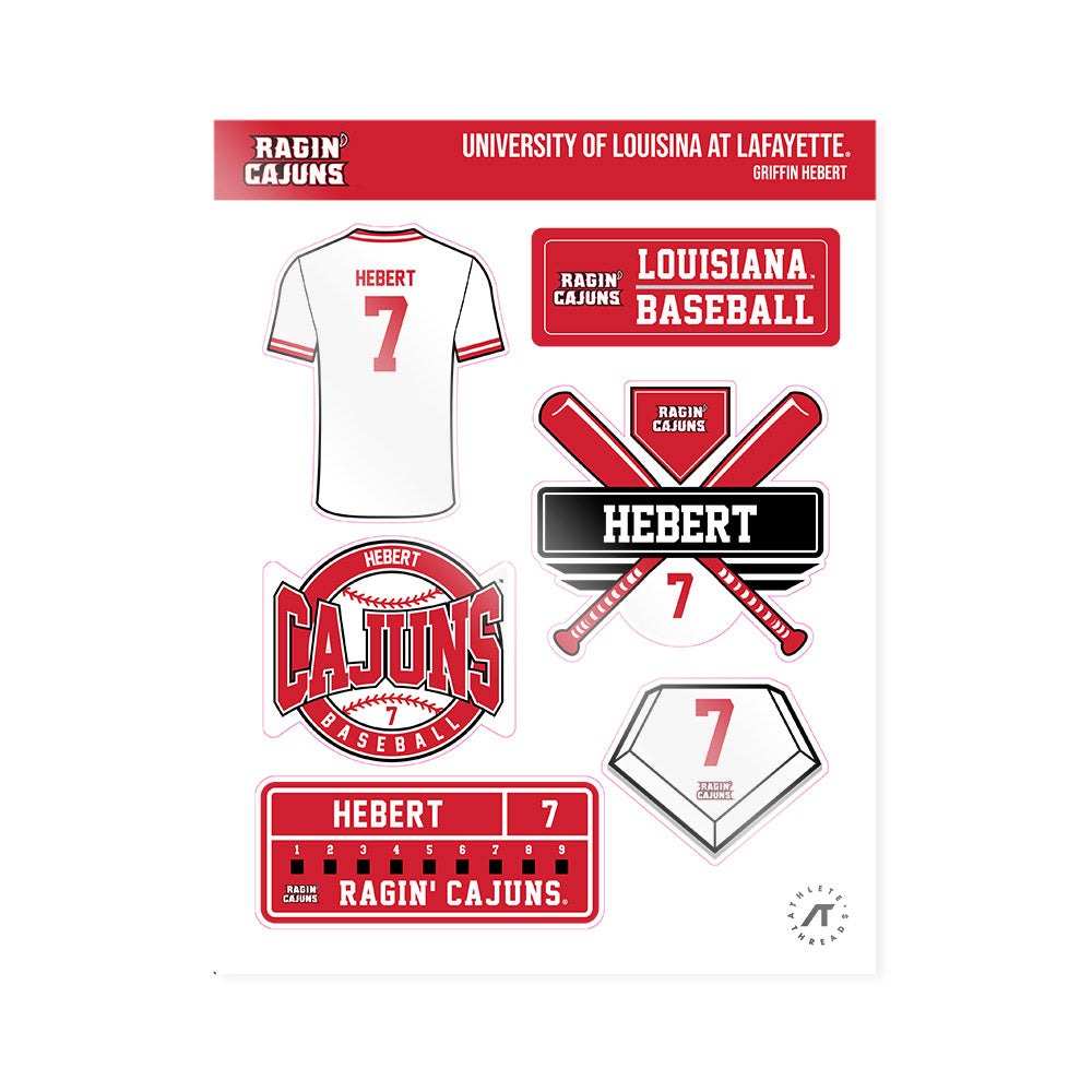 Louisiana - NCAA Baseball : Griffin Hebert - Sticker Sheet-0