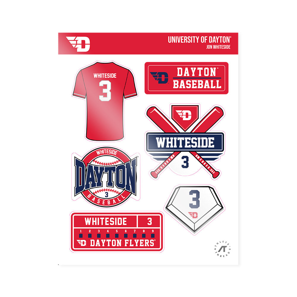 Dayton - NCAA Baseball : Jon Whiteside - Sticker Sheet-0