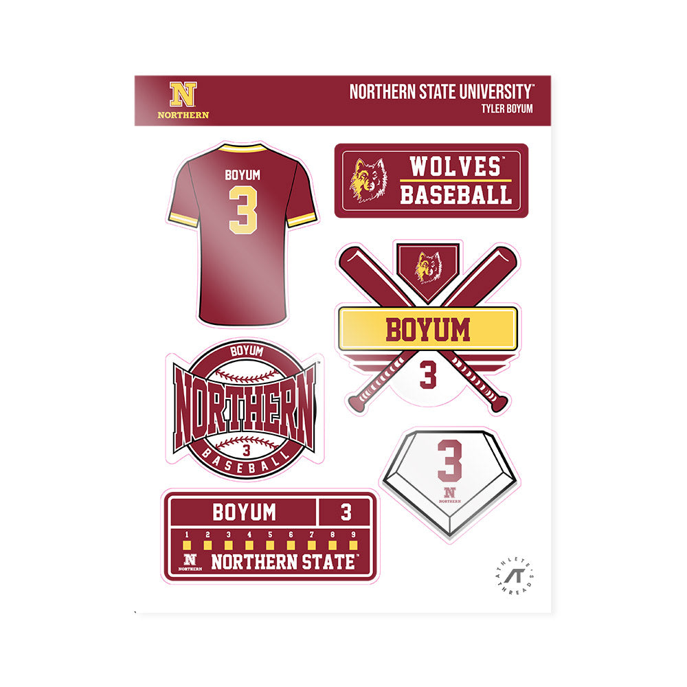 NSU - NCAA Baseball : Tyler Boyum - Sticker Sheet-0