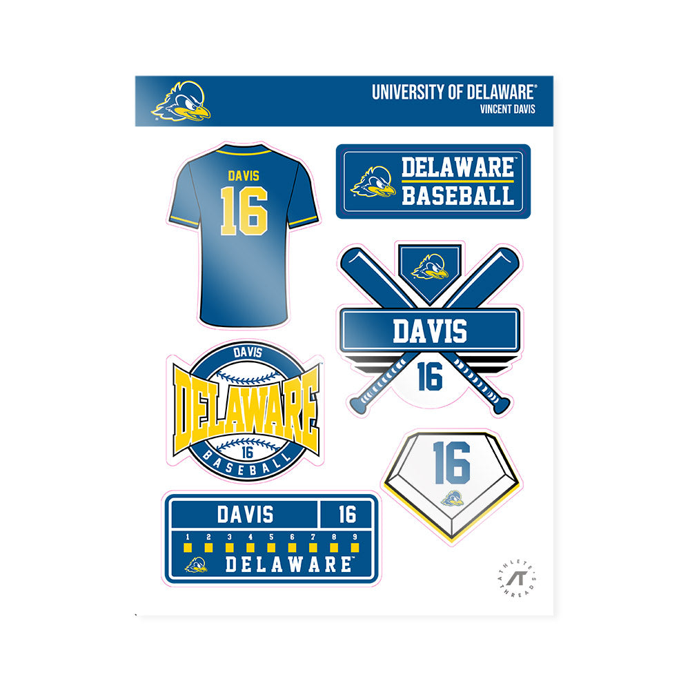 Delaware - NCAA Baseball : Vincent Davis - Sticker Sheet-0