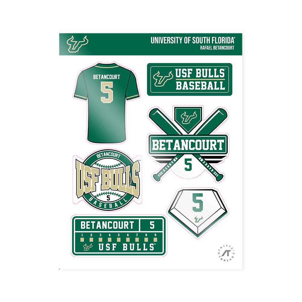 USF - NCAA Baseball : Rafael Betancourt - Sticker Sheet-0