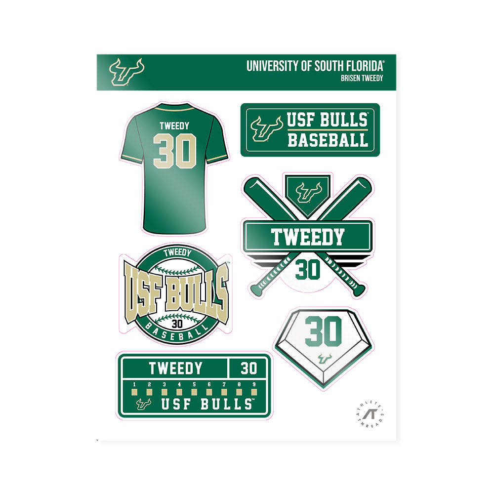 USF - NCAA Baseball : Brisen Tweedy - Sticker Sheet-0