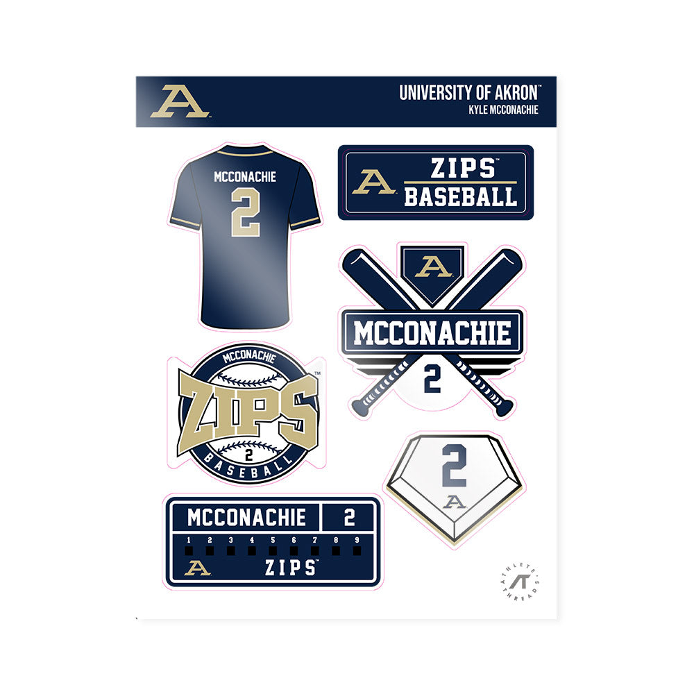 Akron - NCAA Baseball : Kyle McConachie - Sticker Sheet-0