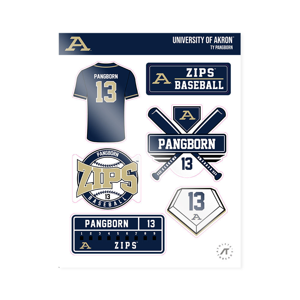 Akron - NCAA Baseball : Ty Pangborn - Sticker Sheet-0
