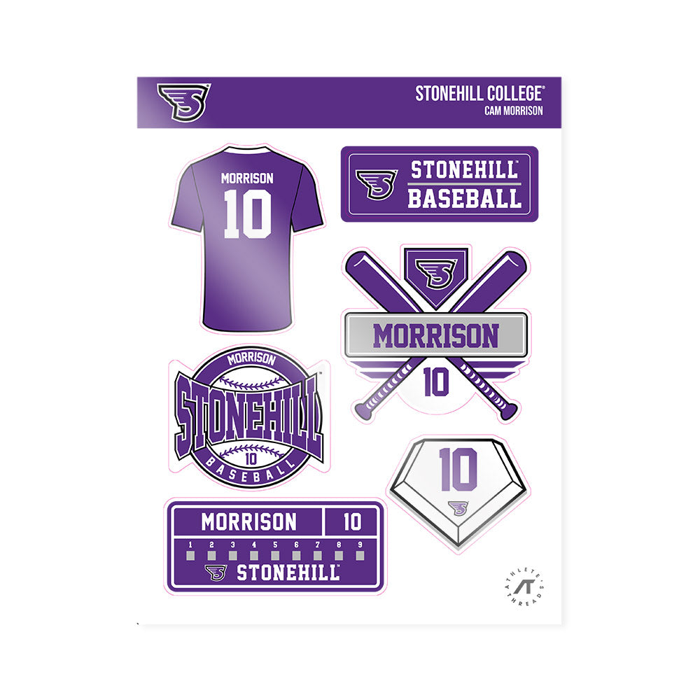 Stonehill - NCAA Baseball : Cam Morrison - Sticker Sheet-0