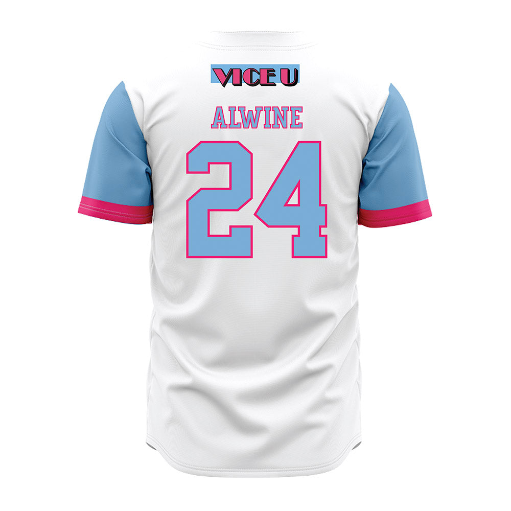 FIU - NCAA Baseball : Evan Alwine - Miami Vice Jersey-1