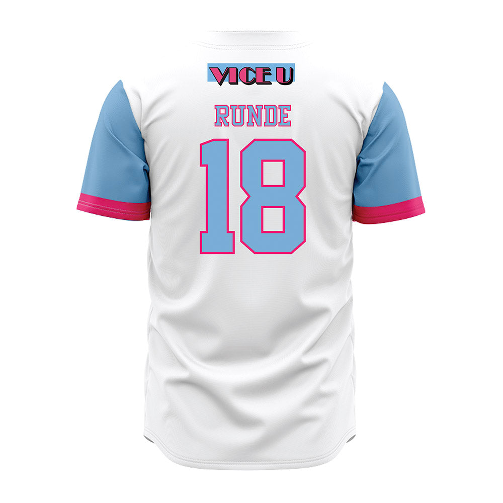 FIU - NCAA Baseball : Logan Runde - Miami Vice Jersey-1