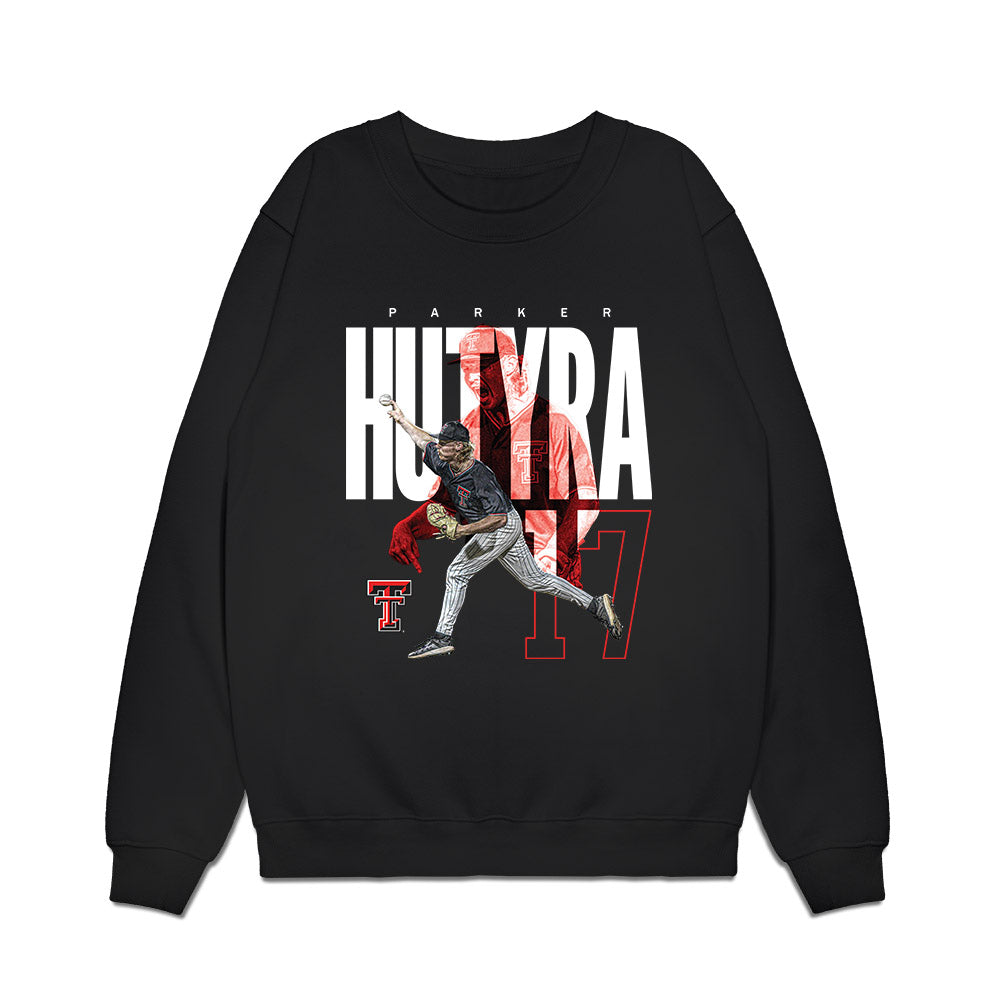Texas Tech - NCAA Baseball : Parker Hutyra - Collage Premium Crewneck Sweatshirt-0