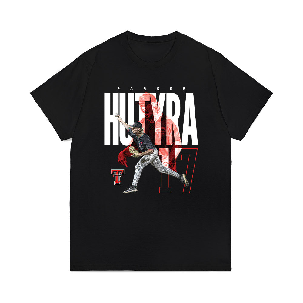 Texas Tech - NCAA Baseball : Parker Hutyra - Collage Premium T-Shirt-0