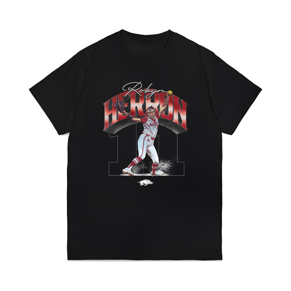 Arkansas - NCAA Softball : Robyn Herron - Collage Premium T-Shirt-0