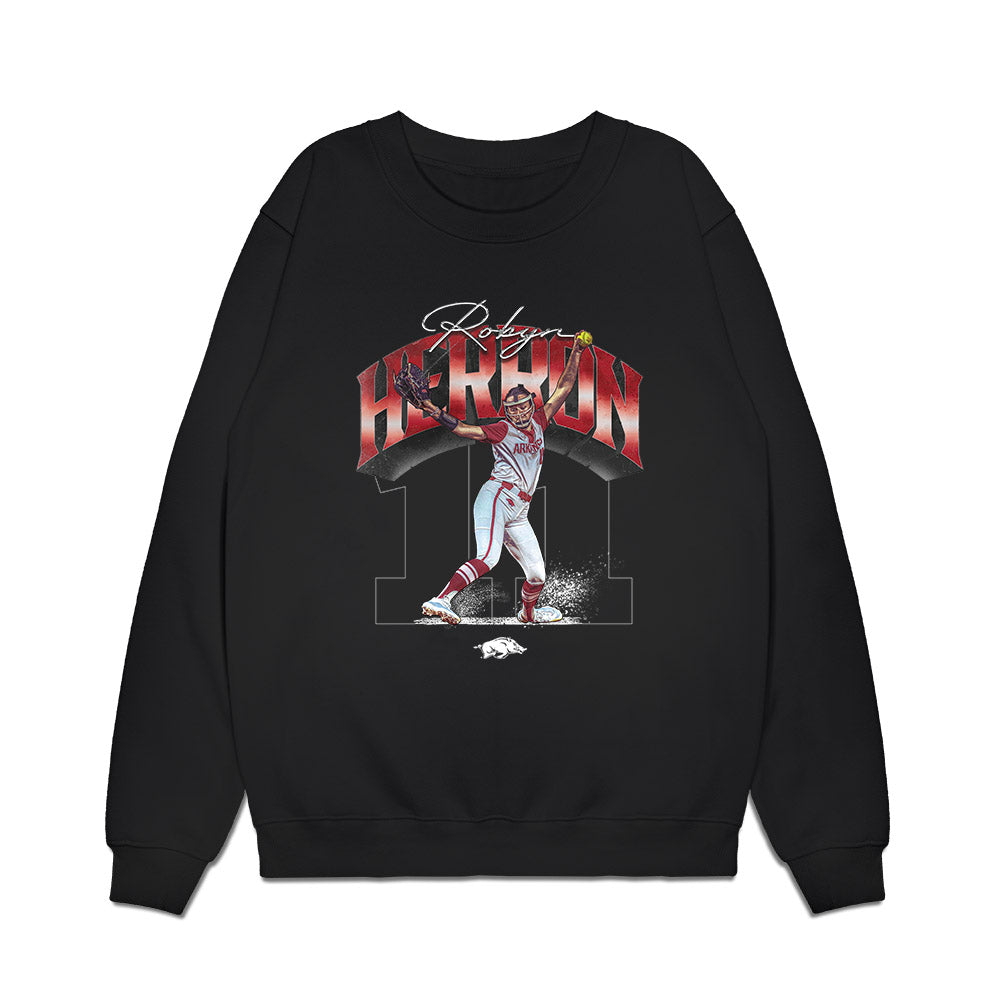 Arkansas - NCAA Softball : Robyn Herron - Collage Premium Crewneck Sweatshirt-0
