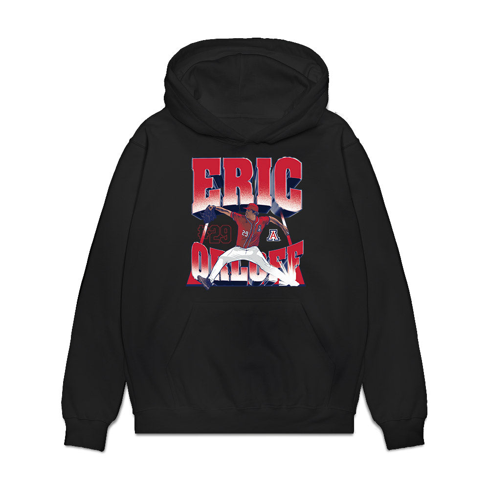 Arizona - NCAA Baseball : Eric Orloff - Premium Hooded Sweatshirt-0