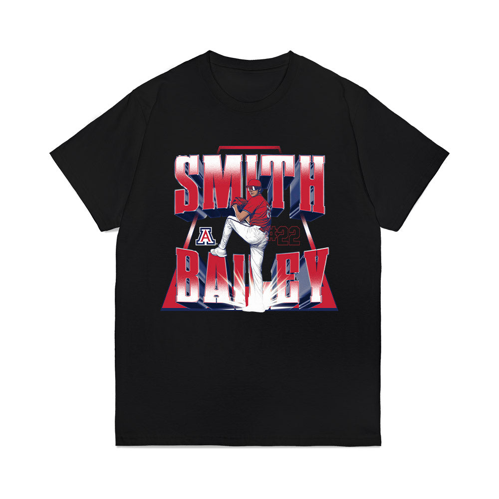 Arizona - NCAA Baseball : Smith Bailey - Player Collage Premium T-Shirt-0