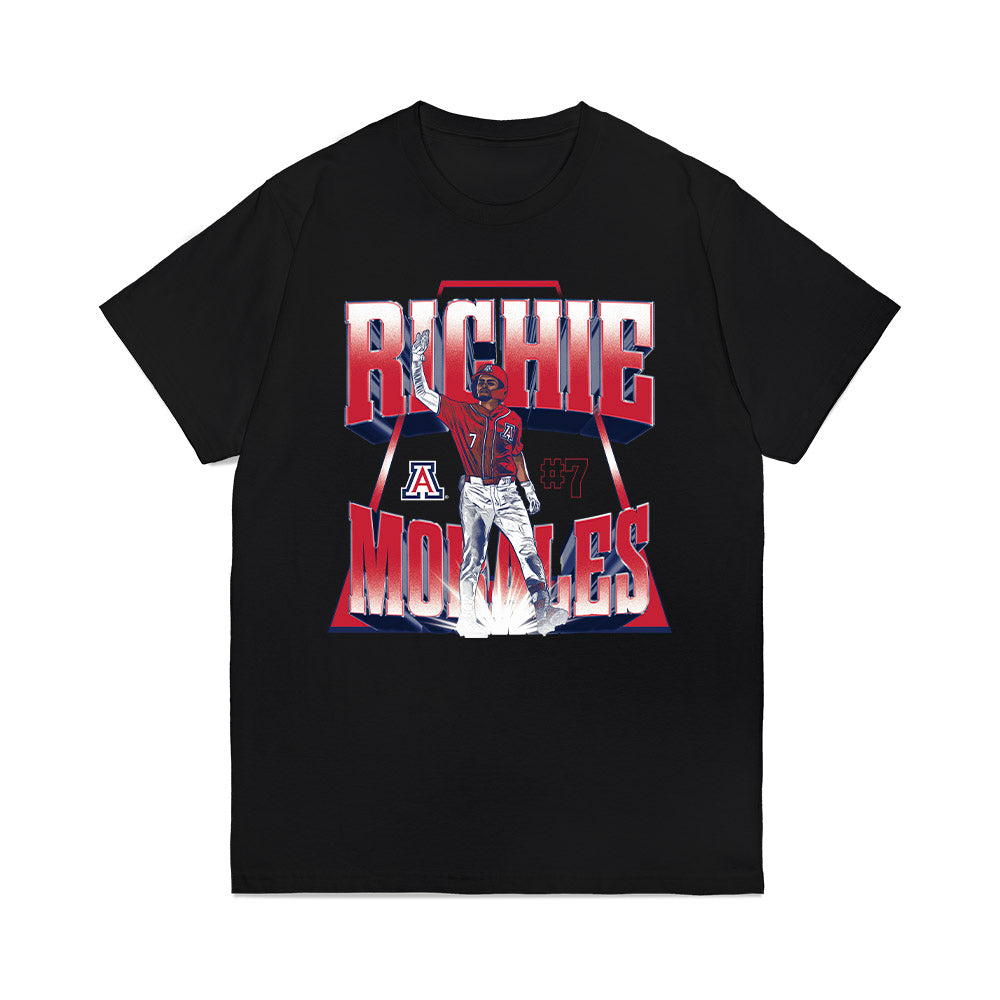 Arizona - NCAA Baseball : Richie Morales - Player Collage Premium T-Shirt-0