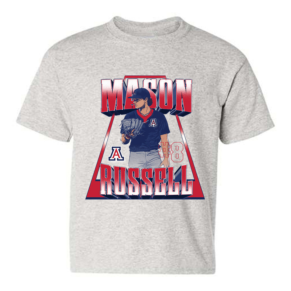 Arizona - NCAA Baseball : Mason Russell - Player Collage Youth T-Shirt-0
