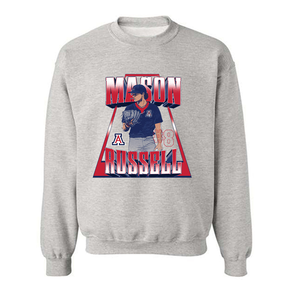 Arizona - NCAA Baseball : Mason Russell - Player Collage Crewneck Sweatshirt-0