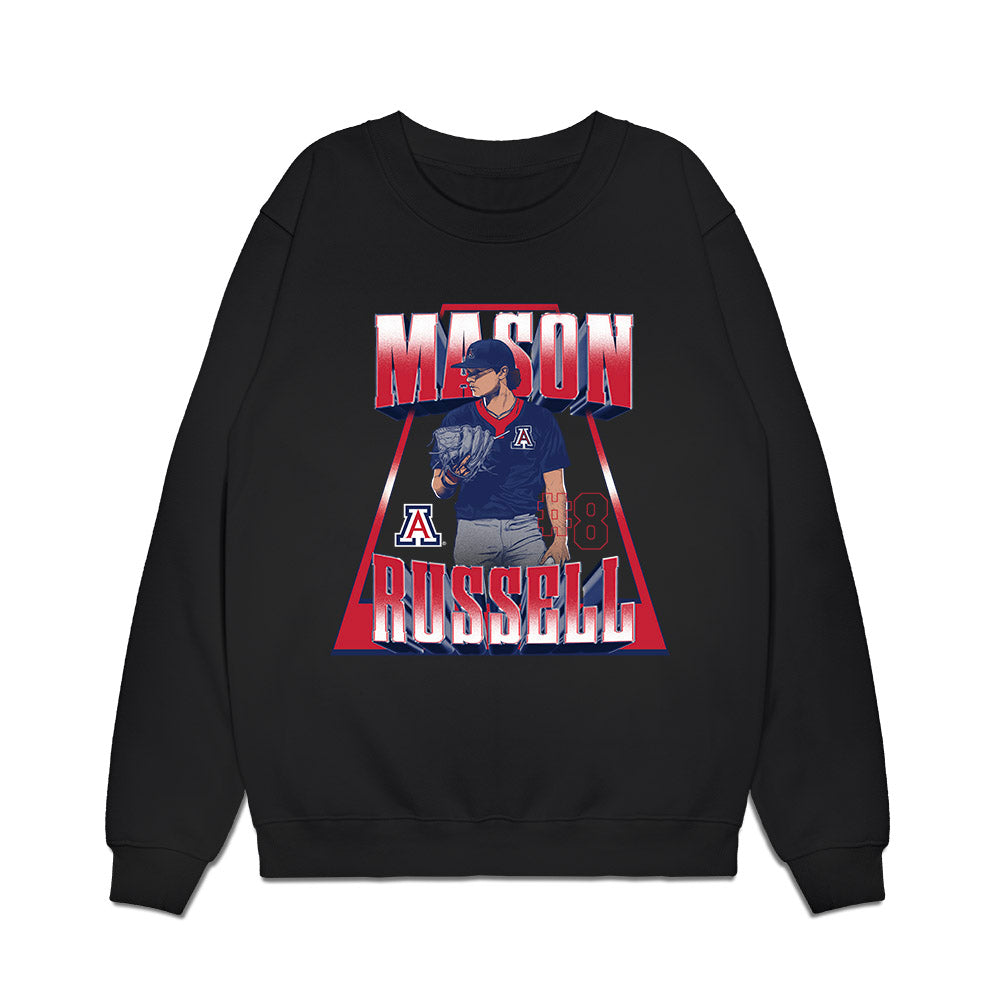 Arizona - NCAA Baseball : Mason Russell - Player Collage Premium Crewneck Sweatshirt-0