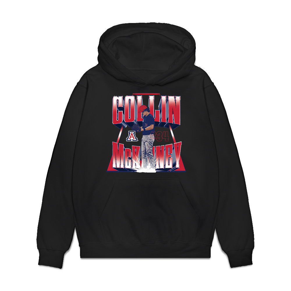 Arizona - NCAA Baseball : Collin McKinney - Player Collage Premium Hooded Sweatshirt-0