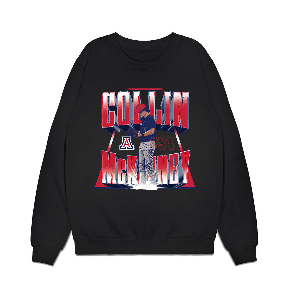 Arizona - NCAA Baseball : Collin McKinney - Player Collage Premium Crewneck Sweatshirt-0