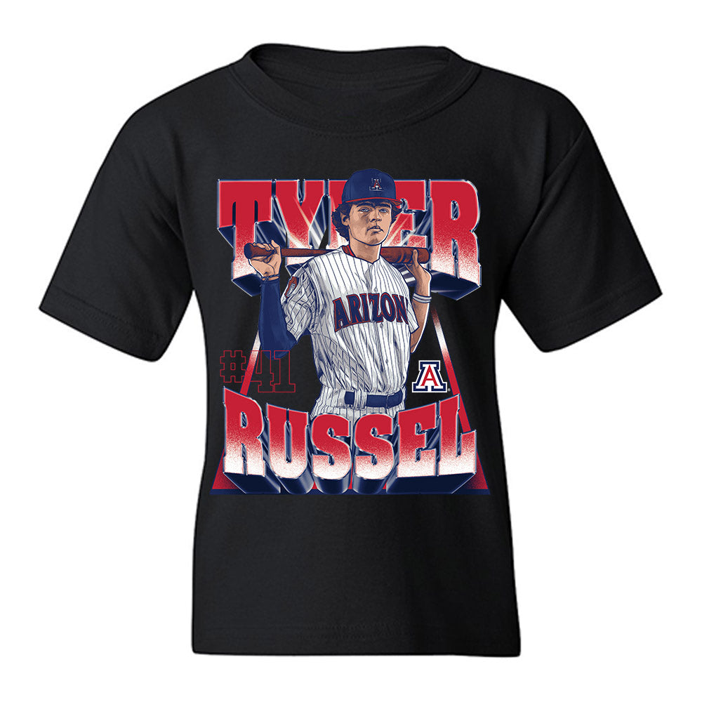 Arizona - NCAA Baseball : Tyler Russell - Youth T-Shirt-0
