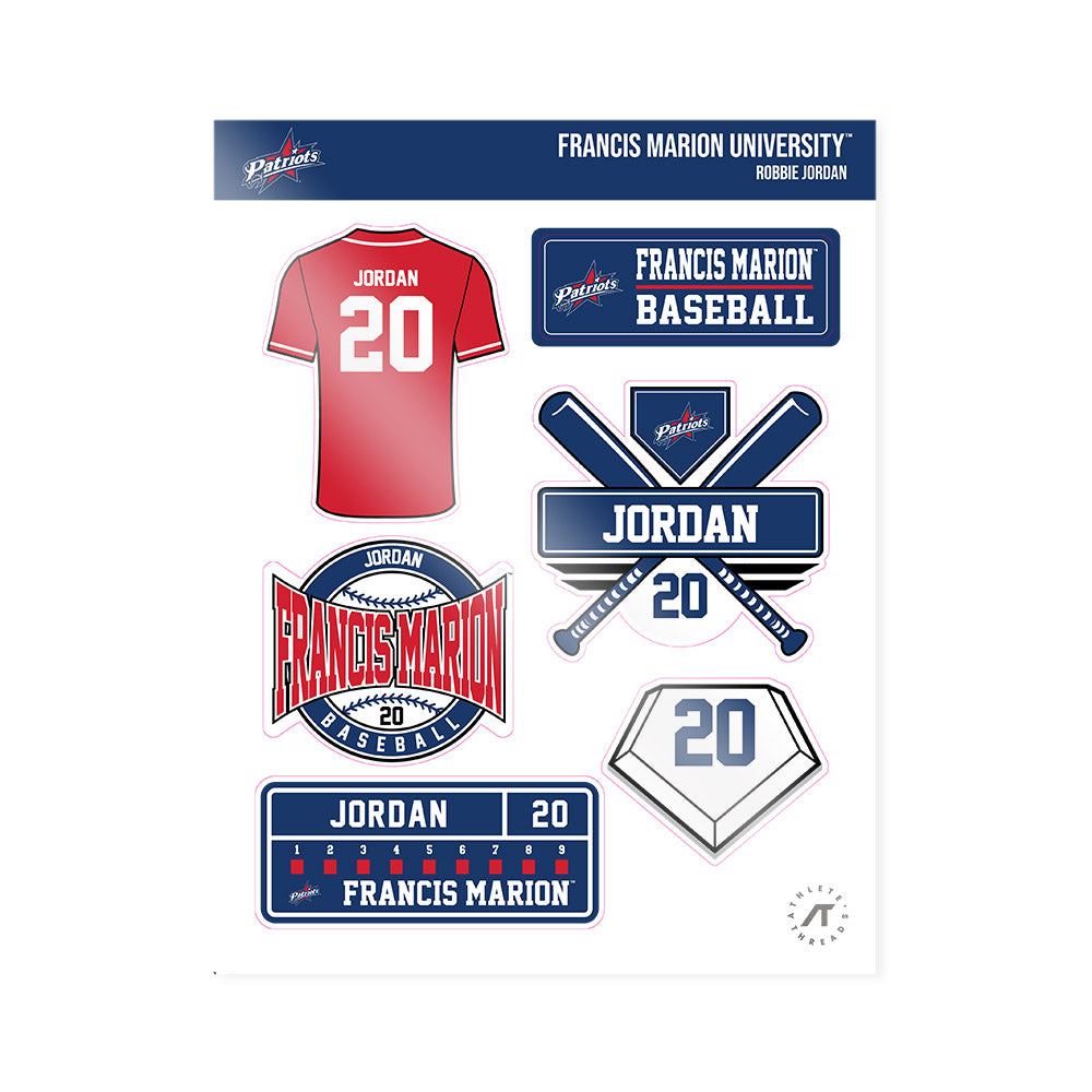 Francis Marion - NCAA Baseball : Robbie Jordan - Sticker Sheet-0