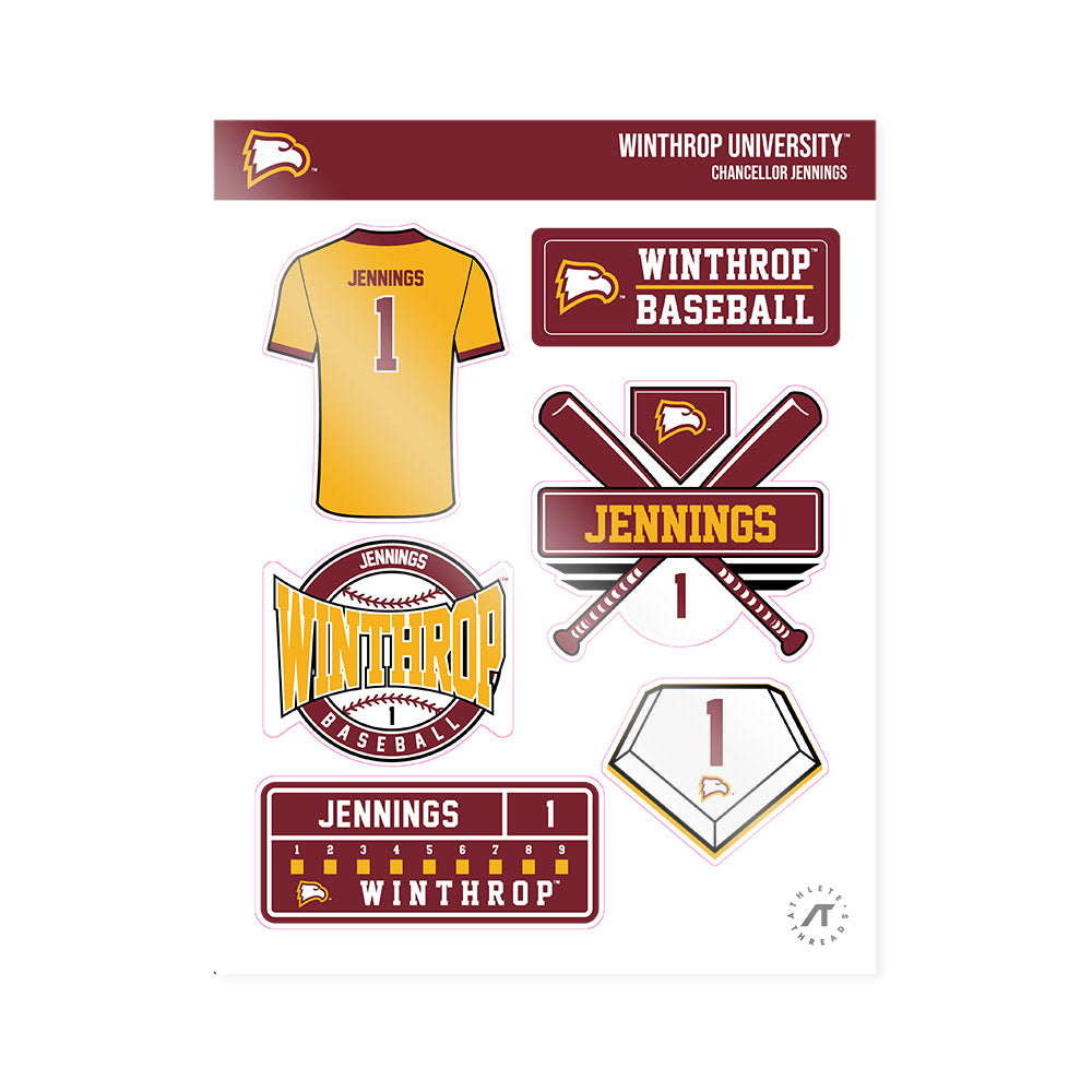 Winthrop - NCAA Baseball : Chancellor Jennings - Sticker Sheet-0