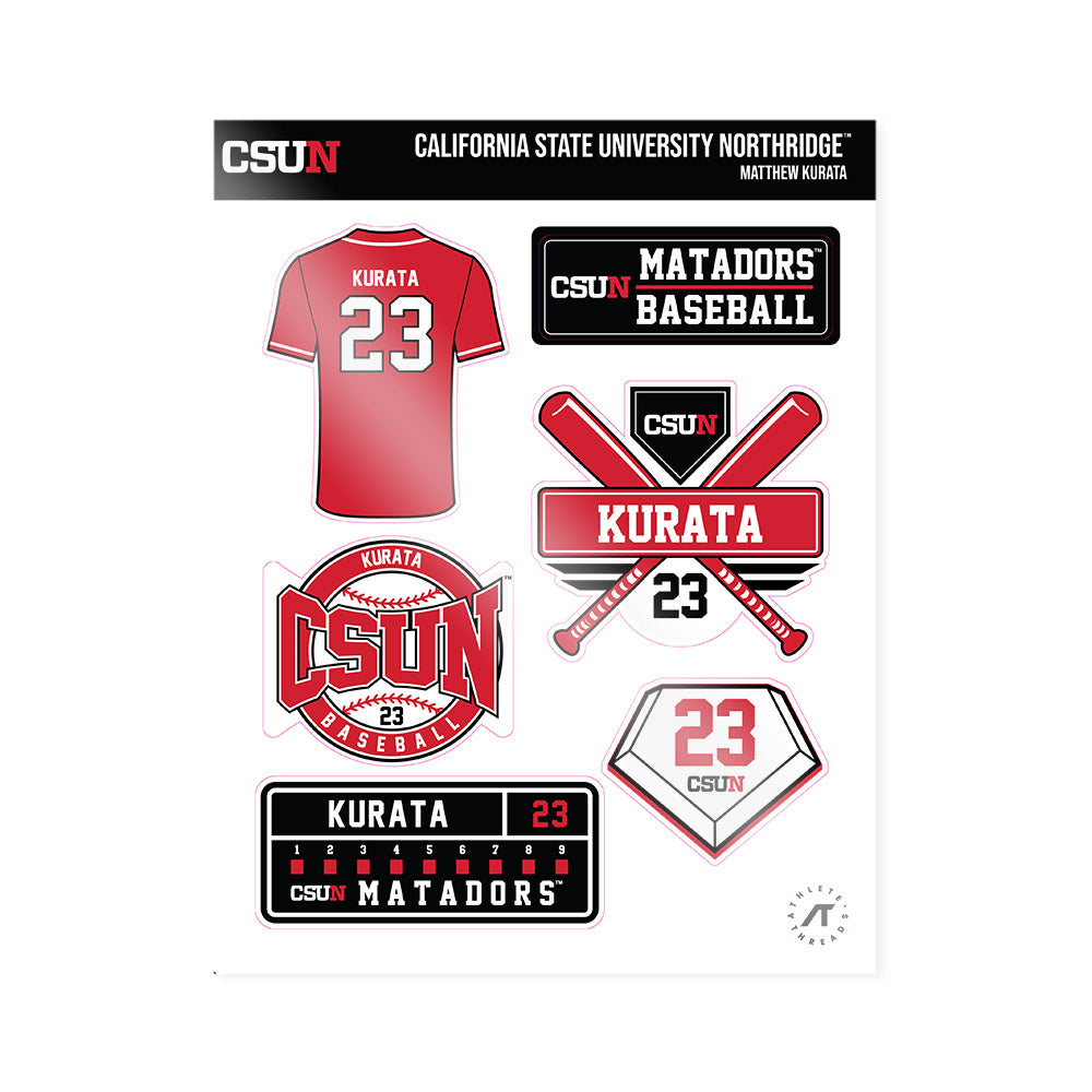 CSUN - NCAA Baseball : Matthew Kurata - Sticker Sheet-0
