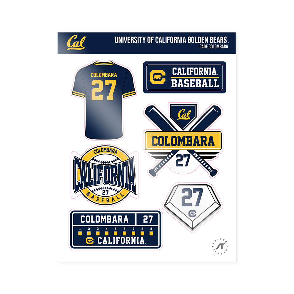 UC Berkeley - NCAA Baseball : Cade Colombara - Sticker Sheet-0