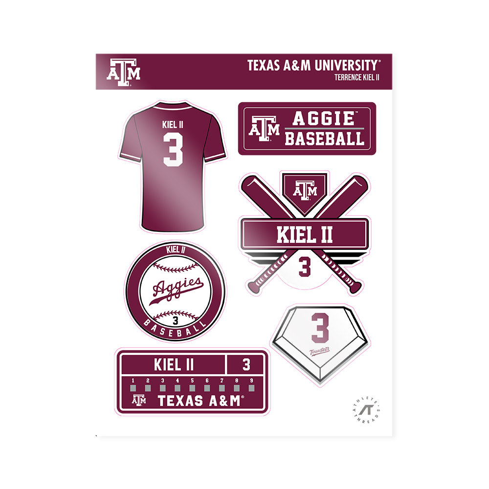 Texas A&M - NCAA Baseball : Terrence Kiel II - Sticker Sheet-0
