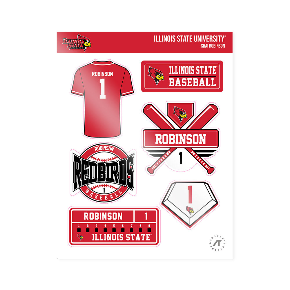 Illinois State - NCAA Baseball : Shai Robinson - Sticker Sheet-0