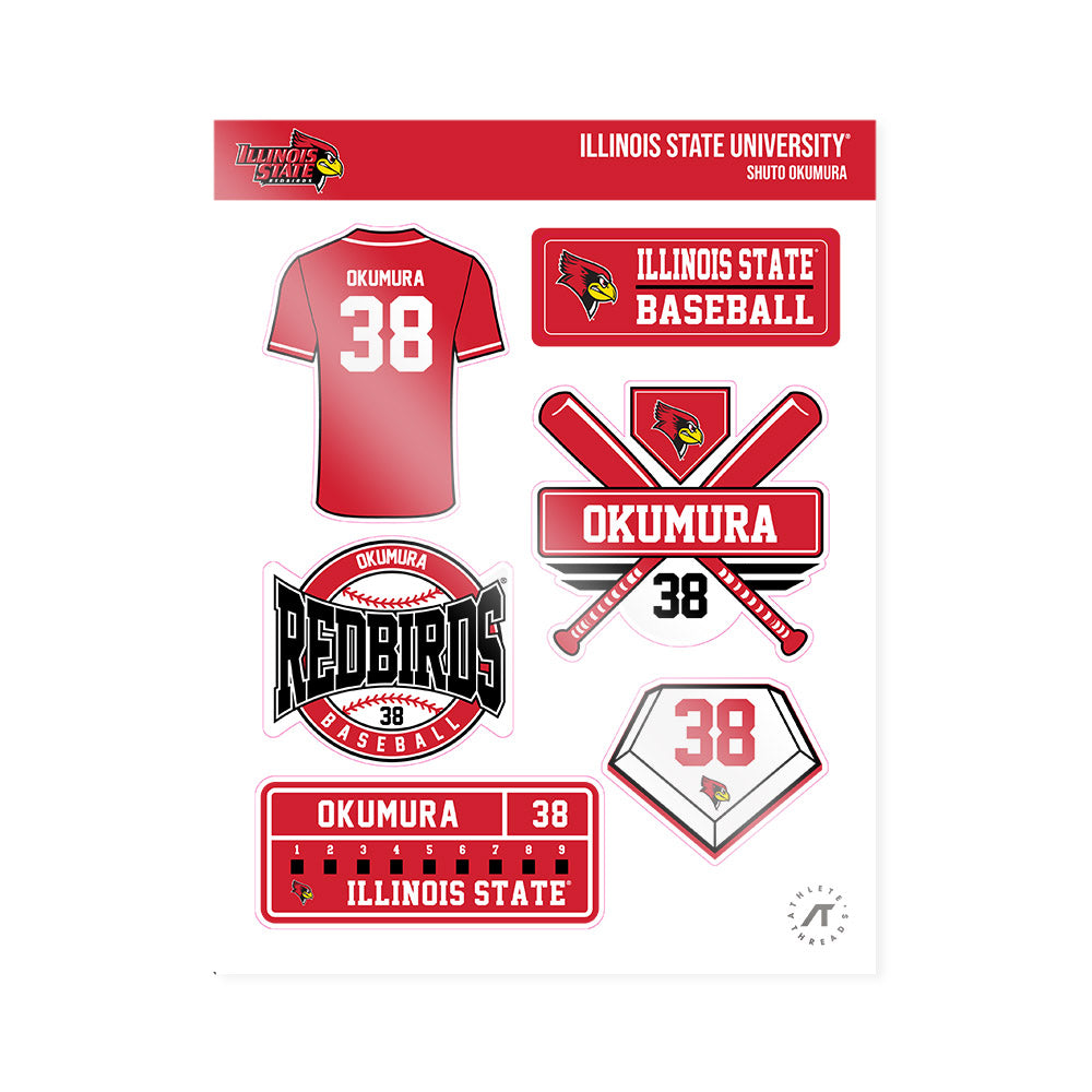 Illinois State - NCAA Baseball : Shuto Okumura - Sticker Sheet-0
