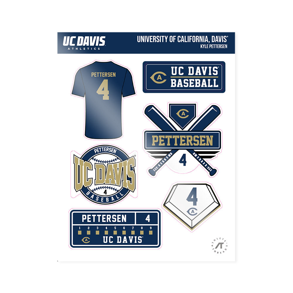 UC Davis - NCAA Baseball : Kyle Pettersen - Sticker Sheet-0
