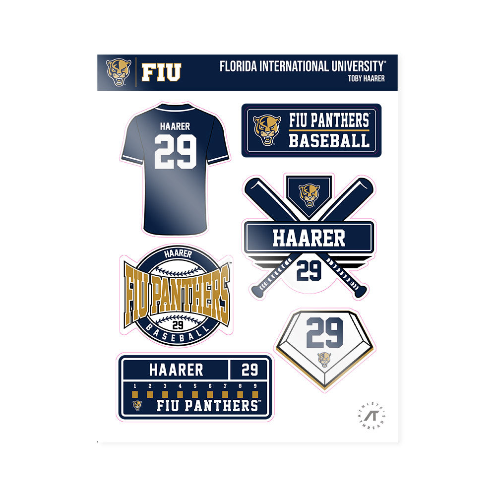 FIU - NCAA Baseball : Toby Haarer - Sticker Sheet-0