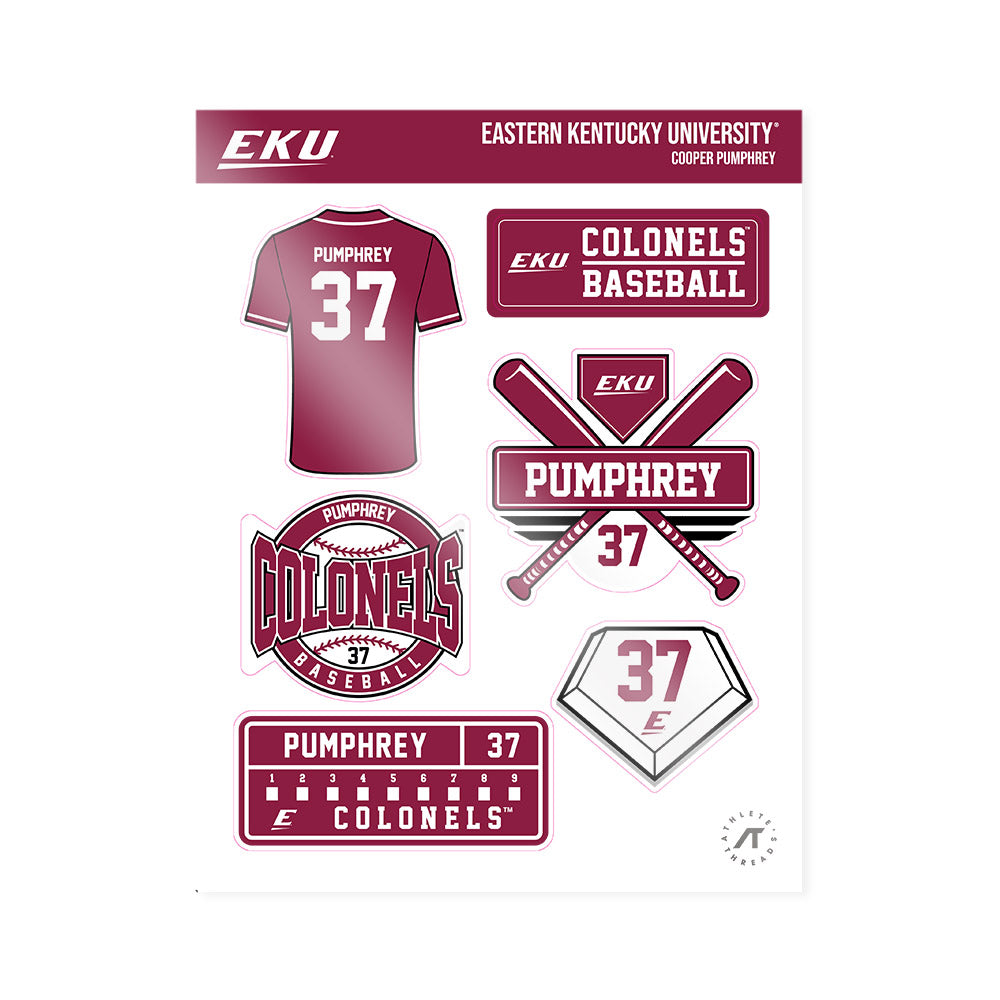 EKU - NCAA Baseball : Cooper Pumphrey - Sticker Sheet-0