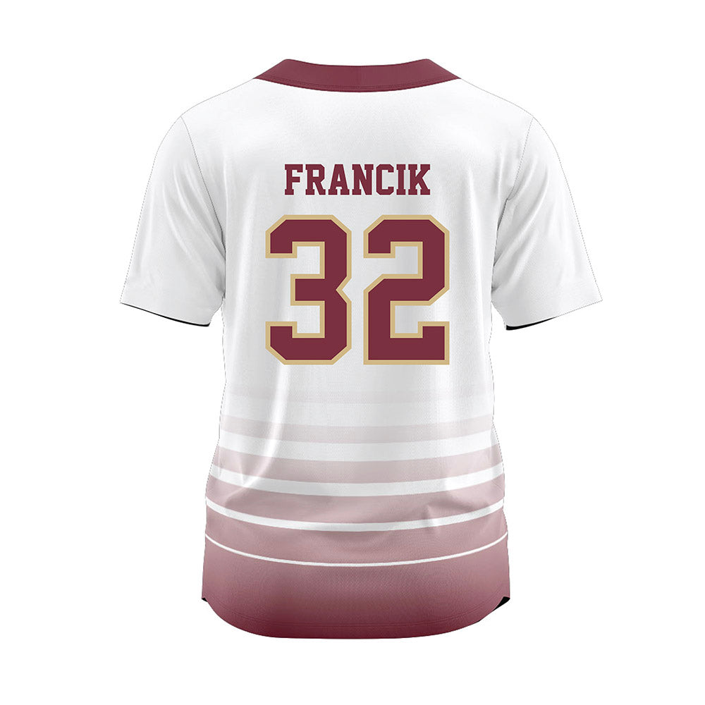 FSU - NCAA Softball : Jazzy Francik - White Jersey-1