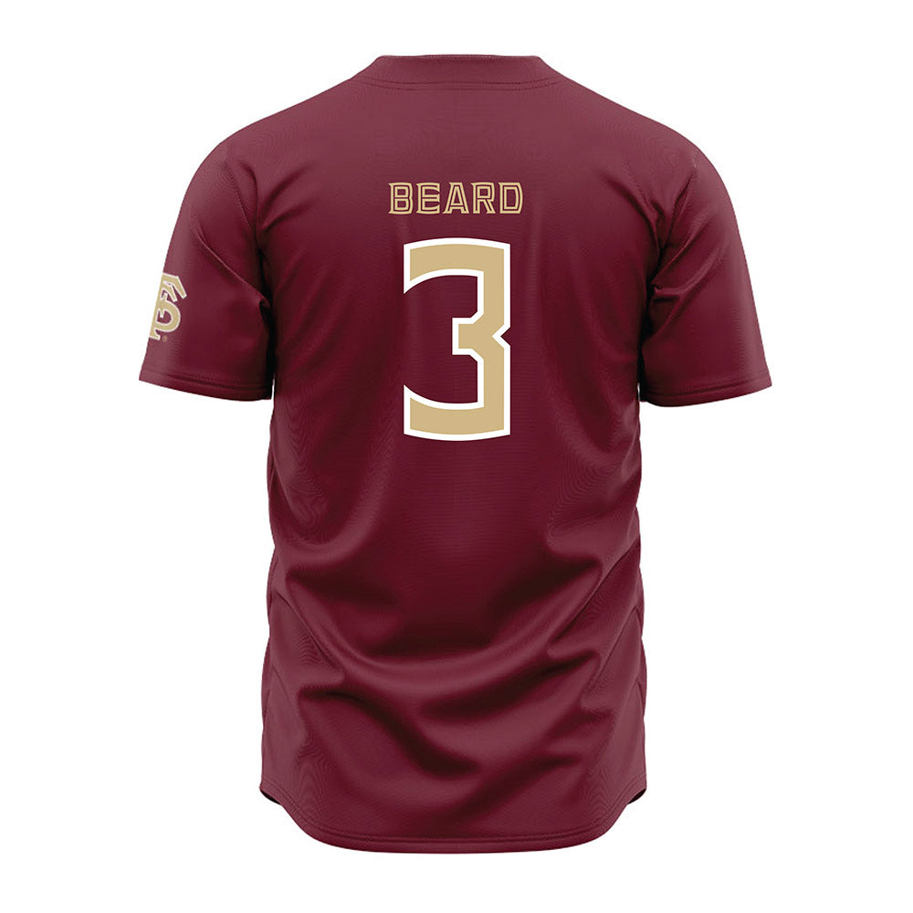 FSU - NCAA Baseball : Trey Beard - Garnet Jersey-1