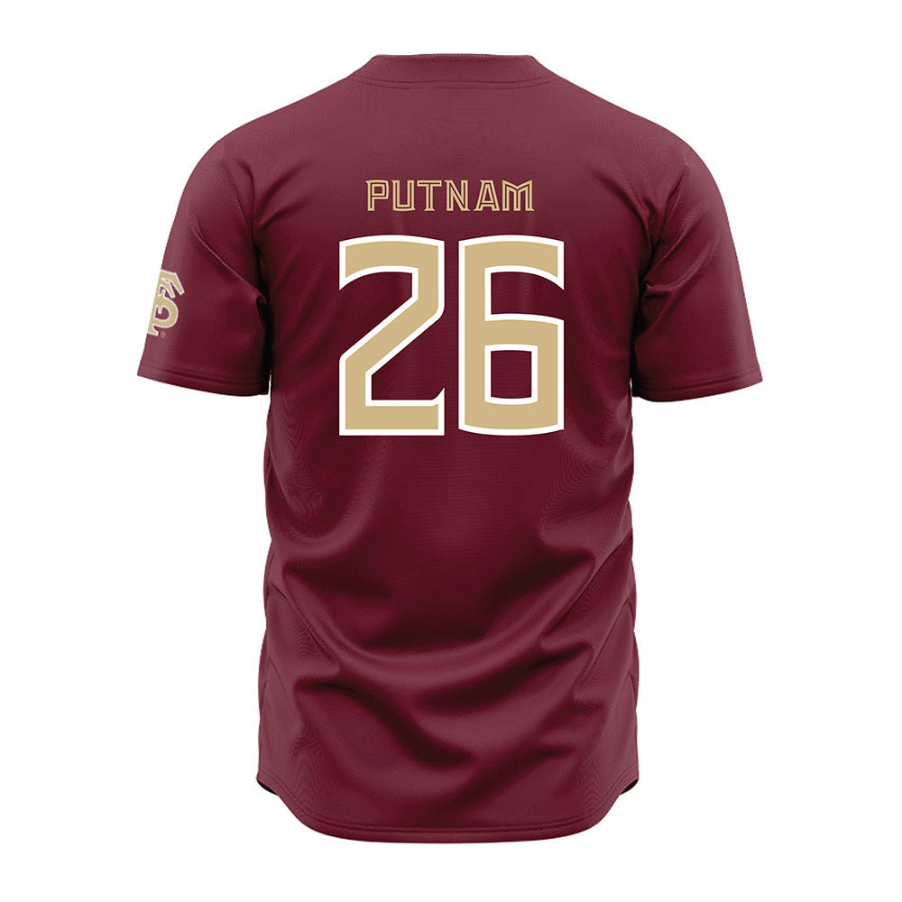FSU - NCAA Baseball : Eli Putnam - Garnet Jersey-1