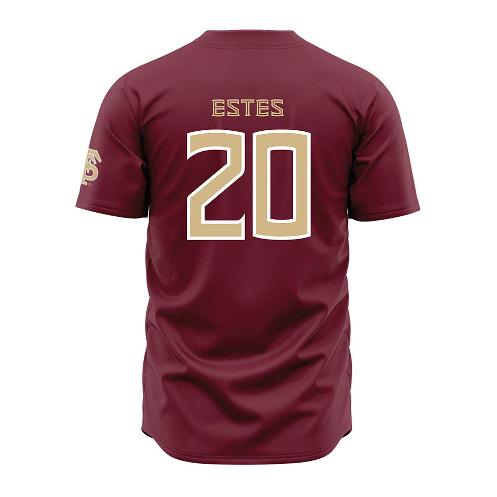 FSU - NCAA Baseball : Jace Estes - Garnet Jersey-1