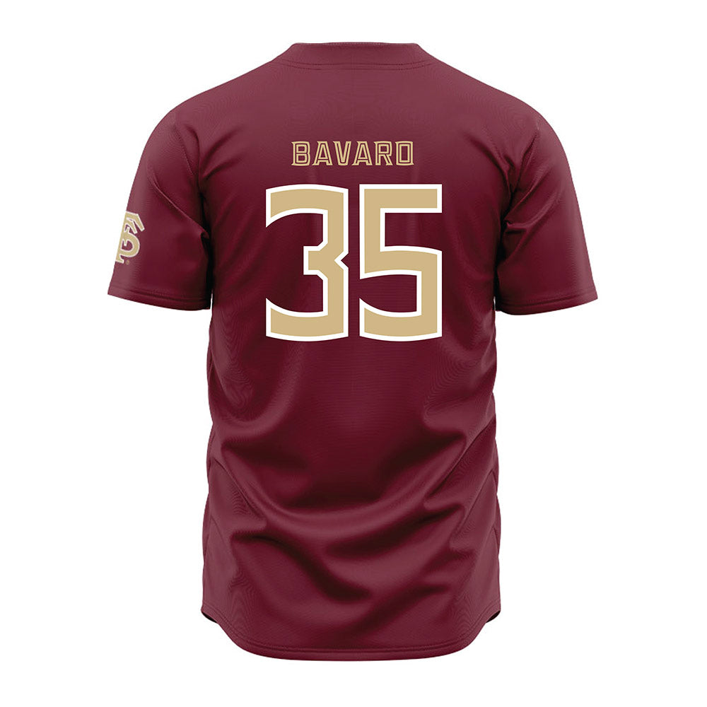 FSU - NCAA Baseball : Will Bavaro - Garnet Jersey-1